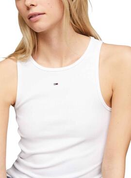 Camiseta Tommy Jeans Essential Blanco para Mujer