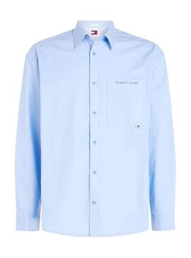 Camisa Tommy Jeans Classic Azul para Hombre