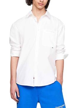 Camisa Tommy Jeans Classic Blanco para Hombre