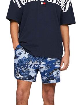 Bermuda Tommy Jeans Hawaian Azul para Hombre