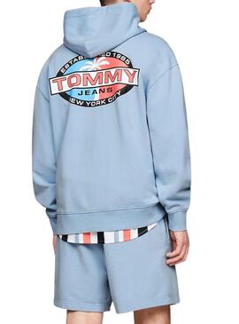 Sudadera Tommy Jeans Archive Azul para Hombre