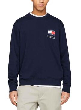 Sudadera Tommy Jeans Flag Marino para Hombre