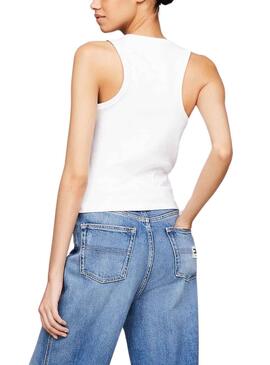 Camiseta Tommy Jeans Tank Blanco para Mujer