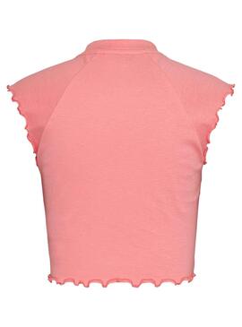 Camiseta Tommy Jeans Lock Rosa para Mujer