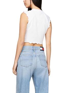 Camiseta Tommy Jeans Lock Blanco para Mujer