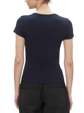 Camiseta Tommy Jeans Slim Marino para Mujer