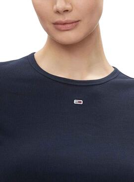 Camiseta Tommy Jeans Slim Marino para Mujer