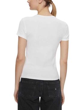 Camiseta Tommy Jeans Slim Blanco para Mujer