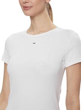 Camiseta Tommy Jeans Slim Blanco para Mujer