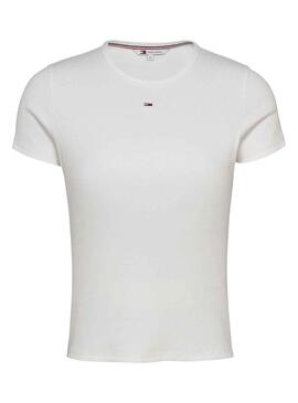 Camiseta Tommy Jeans Slim Blanco para Mujer