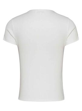 Camiseta Tommy Jeans Slim Blanco para Mujer