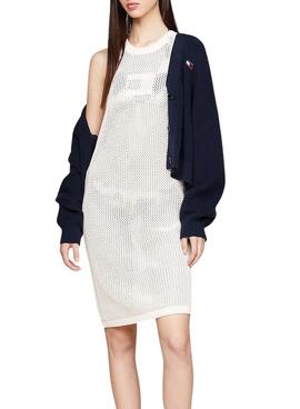 Vestido Tommy Jeans Open Blanco para Mujer