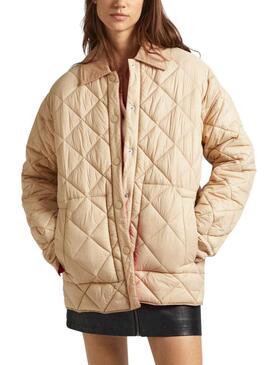 Chaqueta Pepe Jeans Shine Beige para Mujer