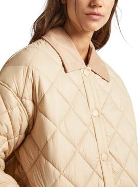 Chaqueta Pepe Jeans Shine Beige para Mujer