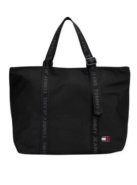 Bolso Tommy Jeans Script Negro para Mujer