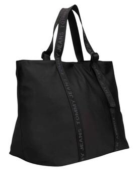 Bolso Tommy Jeans Script Negro para Mujer