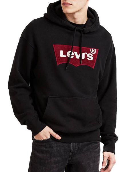 Levis Oversized Varsity Negro Hombre