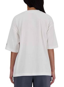 Camiseta New Balance Collegiate Blanco para Mujer