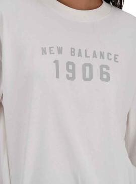 Camiseta New Balance Collegiate Blanco para Mujer