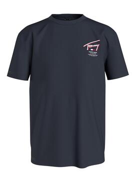 Camiseta Tommy Jeans 3D Marino para Hombre