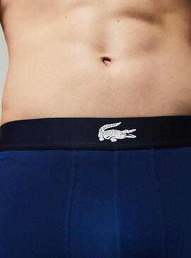 Pack 3 Calzoncillos Lacoste Sport Marino Hombre
