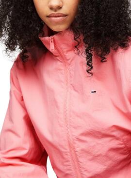 Chaqueta Tommy Jeans Essential Rosa para Mujer