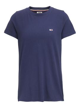 Camiseta Tommy Jeans Classic Azul Mujer