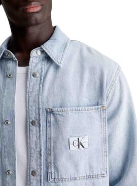 Sobrecamisa Calvin Klein Linear Denim Hombre