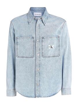 Sobrecamisa Calvin Klein Linear Denim Hombre