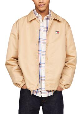 Chaqueta Tommy Jeans Coach Beige para Hombre