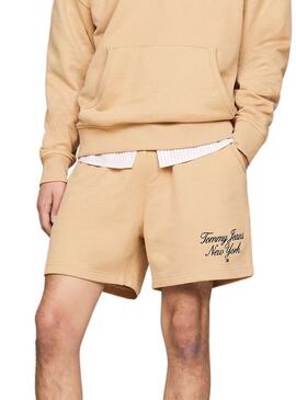 Bermuda Tommy Jeans Luxe Camel para Hombre