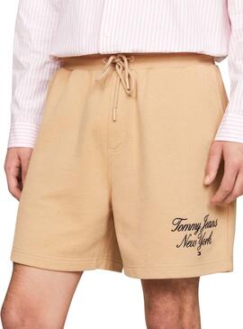Bermuda Tommy Jeans Luxe Camel para Hombre