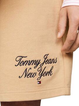 Bermuda Tommy Jeans Luxe Camel para Hombre