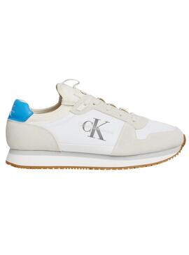 Zapatillas Calvin Klein Runner Sock Lace Up Blanco