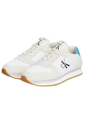 Zapatillas Calvin Klein Runner Sock Lace Up Blanco