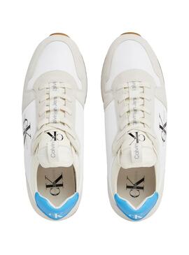 Zapatillas Calvin Klein Runner Sock Lace Up Blanco