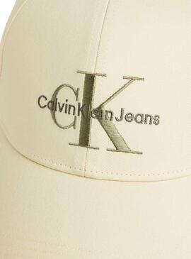 Gorra Calvin Klein Monogram Beige Para Hombre