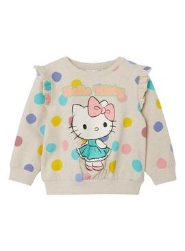 Sudadera Name It Jasa Hello Kitty Beige Para Niña