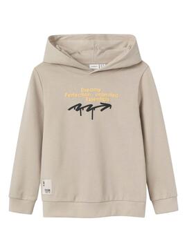 Sudadera Name It Brosan Beige Para Niño