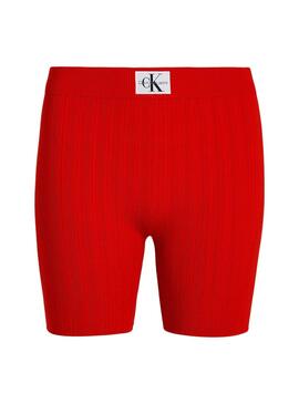 Leggings Calvin Klein Woven Label Rojo Para Mujer