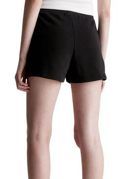 Short Calvin Klein Embro Badge Negro Para Mujer