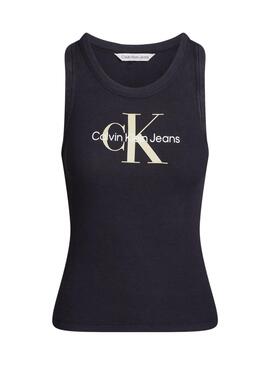 Camiseta Calvin Klein Archival MonologoNegro Mujer