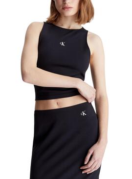 Top Calvin Klein Archival Milano Negro Para Mujer