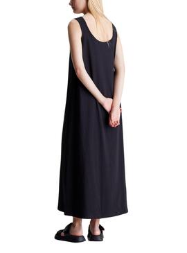 Vestido Calvin Klein Monologo Loose Negro Mujer