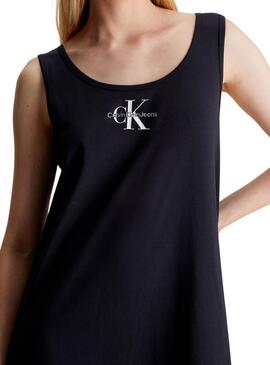 Vestido Calvin Klein Monologo Loose Negro Mujer