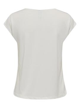 Camiseta Only Free Life S/S Blanco Para Mujer