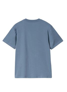 Camiseta Carhartt Script Embroidery Azul Mujer
