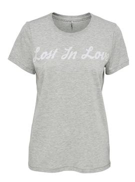 Camiseta Only Tella Gris