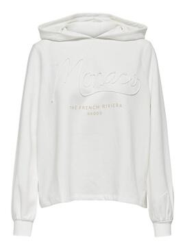 Sudadera Only Trust Sailor Hood Blanco Para Mujer