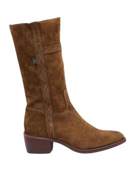 Botas Dakota Boots Campera Baja Piel Marrón Mujer